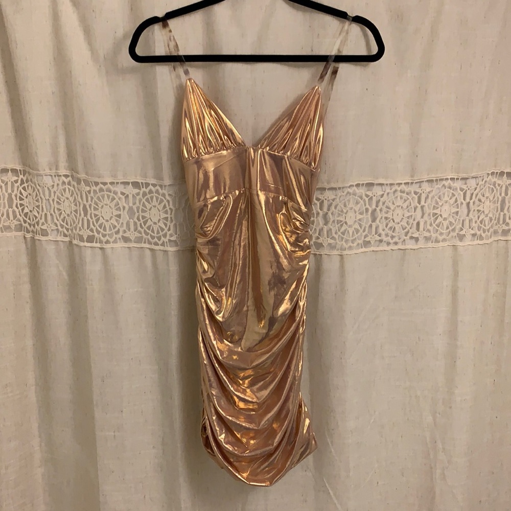 Metallic GOLD clubbing dress